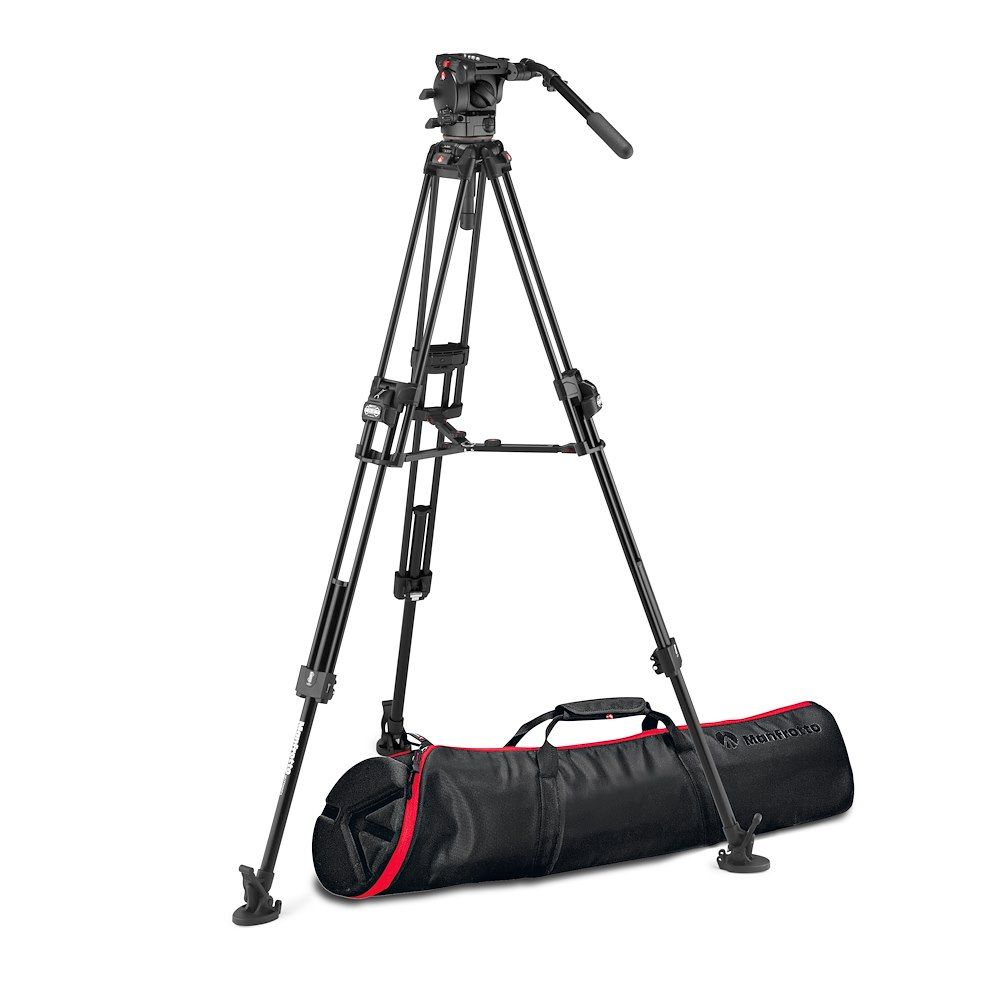 Manfrotto 526 Pro Video fej + 645 Fast Alu állvány, 2n1 terp. ikerláb (MVK526TWINFA)