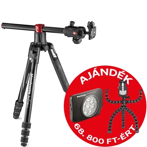 Manfrotto Befree GT XPRO alu állvány, tekerős lábzár, elforg. középo. (MKBFRA4GTXP-BH)