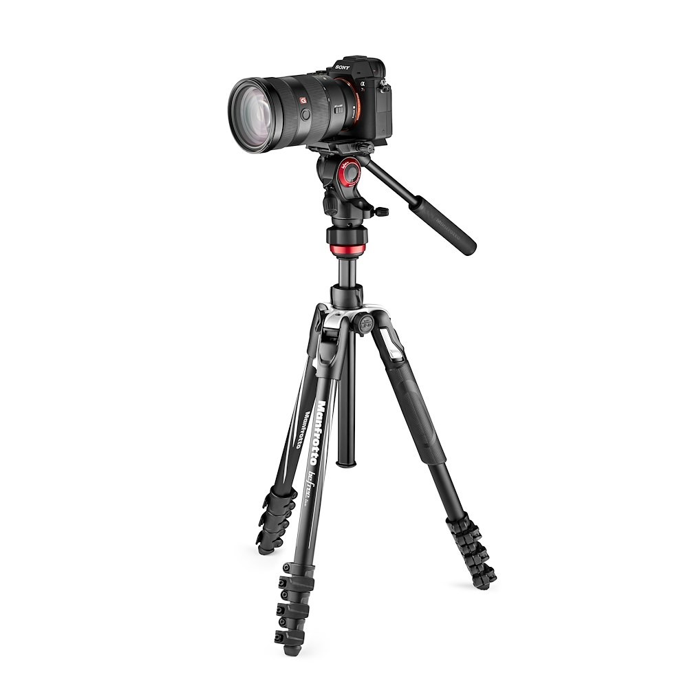 Manfrotto Befree live kit alu állvány csatos lábzárral + fluid fej (MVKBFRL-LIVE)