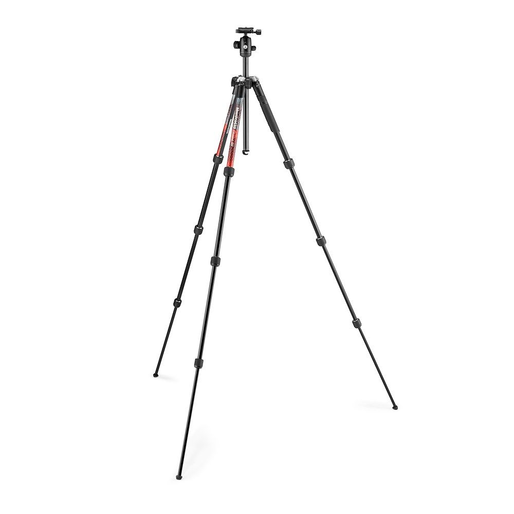 Manfrotto Element MII állvány Alu 4 szekció, gömbfej, piros (MKELMII4RD-BH)