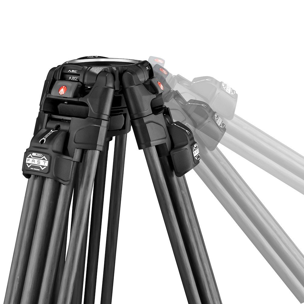 Manfrotto Nitrotech 608 fej + 645 Fast karbon állvány, k.terp ikerláb (MVK608TWINFC)