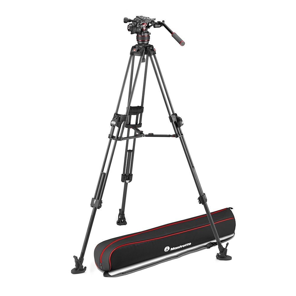 Manfrotto Nitrotech 608 fej + 645 Fast karbon állvány, k.terp ikerláb (MVK608TWINFC)