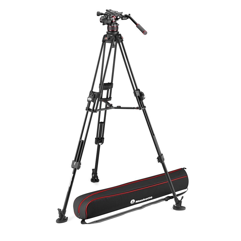 Manfrotto Nitrotech 612 fej + 645 Fast Alu állvány, középterp. ikerláb (MVK612TWINFA)