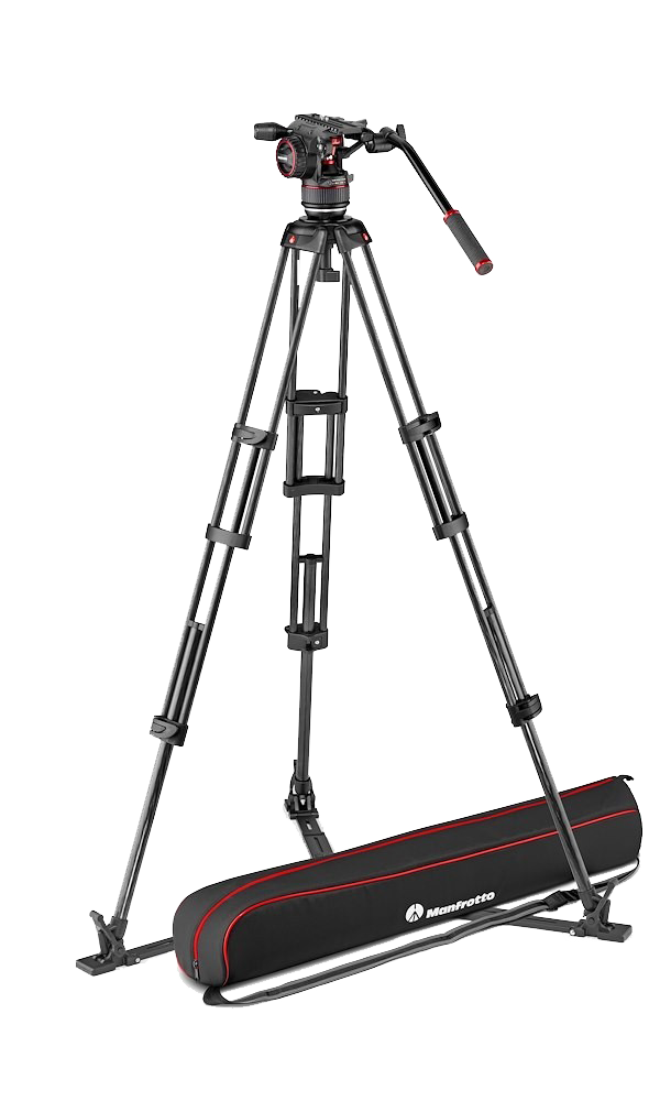 Manfrotto Nitrotech N8 video fej & karbon állvány,ikerláb, padlóterp. 100/75mm (MVKN8TWINGC)
