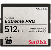 Sandisk CFast Extreme Pro 2.0 512 GB memóriakártya, VPG130 (525 MB/s sebesség) (173409)