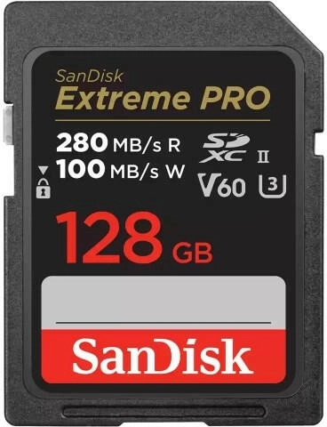 SanDisk Extreme PRO SDXC 128GB memóriakártya [280/100MB/s] (215492)
