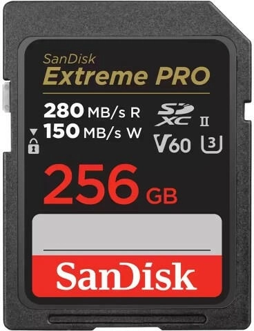 SanDisk Extreme PRO SDXC 256GB memóriakártya [280/100MB/s] (215493)