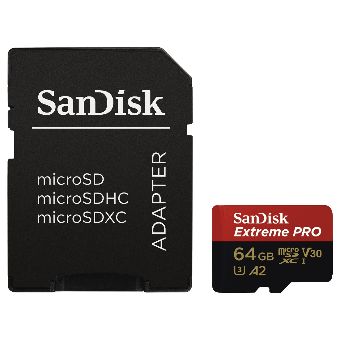 Sandisk microSDXC 64 GB Mobile Extreme PRO + adapter, (olv. seb.: 200MB/s , ír. seb.: 90MB/s) UHS-I, V30, A2