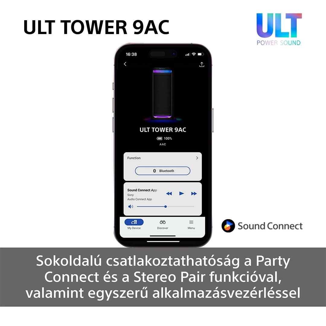Sony SRS-ULT900 ULT Tower 9 party hangfal (SRSULT900AC.CEL)
