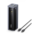 Baseus EnerGeek GP12 gyorstöltő powerbank 20800 mAh, 145W, szürke + 100W USB Type-C, 1m kábel (P10082109813