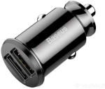 Baseus Grain autóstöltő 3,1 A, 2×USB Type-A, fekete (CCALL-ML01)