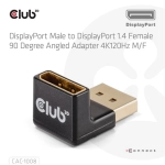 Club3D CAC-1008 (90° DisplayPort  1.4,  M/F, 4K120Hz, univerzális)
