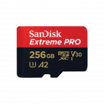 Sandisk microSDXC 256 GB Mobile Extreme PRO + adapter, (olv.: 200MB/s, ír.: 140MB/s) UHS-I, V30 (214505)