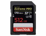 SDXC 512 GB Extreme PRO  memk. (170MB/s olv. / 90MB/s ír. seb.) UHS-I, Class 10, U3, V32 (183533)