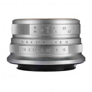 7Artisans 25mm F1.8 manuál objektív ezüst (EOS-M) APS-C (A102S)