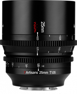 7Artisans 25mm T1.05 manuális Cine objektív (EOS-R) APS-C (C105B)