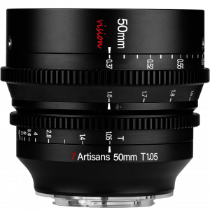 7Artisans 50mm T1.05 manuális Cine objektív (Sony-E) APS-C (C301B)