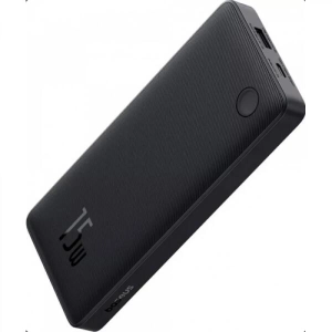Baseus Airpow Lite powerbank 10000 mAh, 15W, fekete + USB Type-C, 30cm kábel (P10067500123-00)