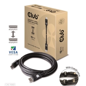 Club3D CAC-1060 (DisplayPort 1.4, 8K, 32.4Gbps, HBR3 8K, 28AWG, M/M, 3m)