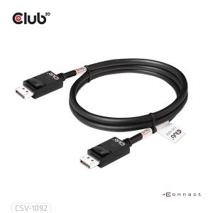 Club3D CAC-1092 (DisplayPort 2.1, DP80, 8K240Hz, 1.6m, Bi-Directional, M/M)