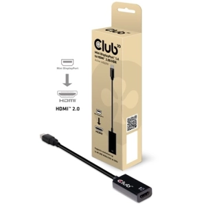 Club3D CAC-1180 (Mini DisplayPort 1.4 to HDMI 2.0, 4K60Hz, HDR, 3D, 16bpc)