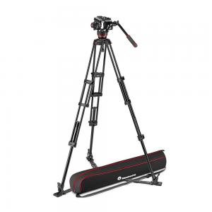 Manfrotto 504x fluid videó fej alu ikerlábas állvánnyal földterpesszel (MVK504XTWINGA)