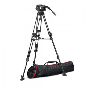 Manfrotto 509 Video fej + 645 Fast Alu állvány, 2n1 terp. ikerláb (MVK509TWINFA)