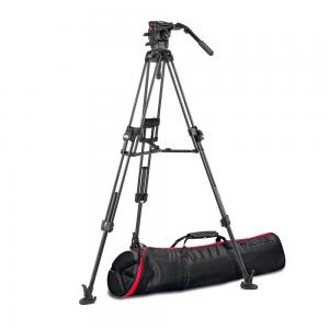 Manfrotto 526 Pro Video fej + 645 Fast karbon állvány, 2n1 terp. ikerláb (MVK526TWINFC)