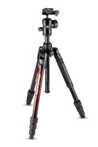 Manfrotto Befree Advanced Alumínium Travel Tripod twist+gömbfej, piros (MKBFRTA4RD-BH)