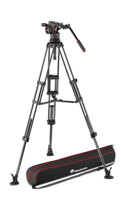 Manfrotto Nitrotech N12 video fej & karbon állvány,ikerláb, középterp. 100/75mm (MVKN12TWINMC)