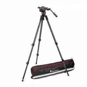 Manfrotto Nitrotech N8 video fej + 535 karbon állvány, single láb (MVKN8C)