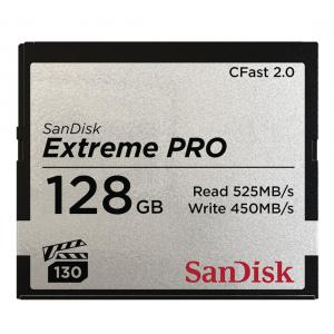 Sandisk CFast 128 GB Extreme Pro 2.0 memóriakártya, VPG130 (525 MB/s  sebesség) (173408)