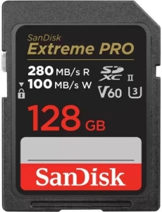 SanDisk Extreme PRO SDXC 128GB memóriakártya [280/100MB/s] (215492)