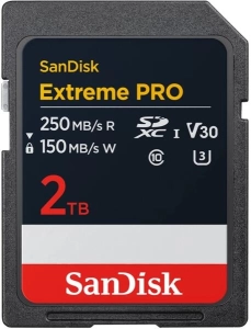 SanDisk Extreme PRO SDXC 2TB memóriakártya [250/150MB/s] (226794)
