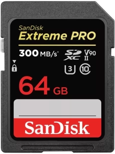 SanDisk Extreme PRO SDXC  64GB memóriakártya [300MB/s] (226807)