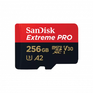 Sandisk microSDXC 256 GB Mobile Extreme PRO + adapter, (olv.: 200MB/s, ír.: 140MB/s) UHS-I, V30 (214505)