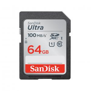 Sandisk SDXC 64 GB Ultra memóriakártya (100 MB/s) UHS-1, class 10 (186469)