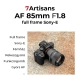 7Artisans AF 85mm F1.8 autófókuszos objektív (Sony-E) Full Frame AF fekete (AF85F18-E)