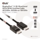 Club3D CAC-1091 (DisplayPort 2.1,  DP80, 4K240Hz, 1.2m, Bidirectional, M/M)