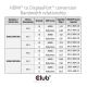 Club3D CAC-1331 (HDMI 2.0 to DisplayPort 1.2 4K60Hz HDR M/F, USB-A táp, 25cm)