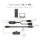 Club3D CAC-1331 (HDMI 2.0 to DisplayPort 1.2 4K60Hz HDR M/F, USB-A táp, 25cm)