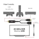 Club3D CAC-1331 (HDMI 2.0 to DisplayPort 1.2 4K60Hz HDR M/F, USB-A táp, 25cm)