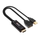 Club3D CAC-1331 (HDMI 2.0 to DisplayPort 1.2 4K60Hz HDR M/F, USB-A táp, 25cm)