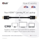 Club3D CAC-1370 (HDMI 2.1 Ultra High-Speed, 48Gbps, 4K120Hz, 8K60Hz, 1.5m, HDMI M/M, alacsony EMI, VRR, QMS