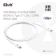 Club3D CAC-1572 (USB4 USB-C, 240W PD, 80Gbps, 8K240Hz, 4K540Hz, Bidirectional, fehér, M/M, 1,2m)