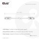 Club3D CAC-1572 (USB4 USB-C, 240W PD, 80Gbps, 8K240Hz, 4K540Hz, Bidirectional, fehér, M/M, 1,2m)