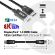 Club3D CAC-2068 (DisplayPort 1.4, M/M, 28AWG, HBR3, VESA tanúsítvánnyal, 8K60Hz, 2m)