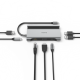 USB 3.2 GEN1 TYPE-C 7IN1, dokkoló (3X USB3.1, 2X USB-C, HDMI, LAN, PD) (200143)
