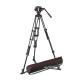 Manfrotto 504x fluid videó fej alu ikerlábas állvánnyal földterpesszel (MVK504XTWINGA)