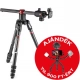 Manfrotto Befree GT XPRO karbon állvány, tekerős lábzár, elforg. középo. (MKBFRC4GTXP-BH)